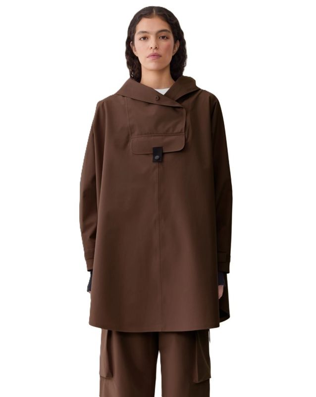 Bergen Poncho Brownstone