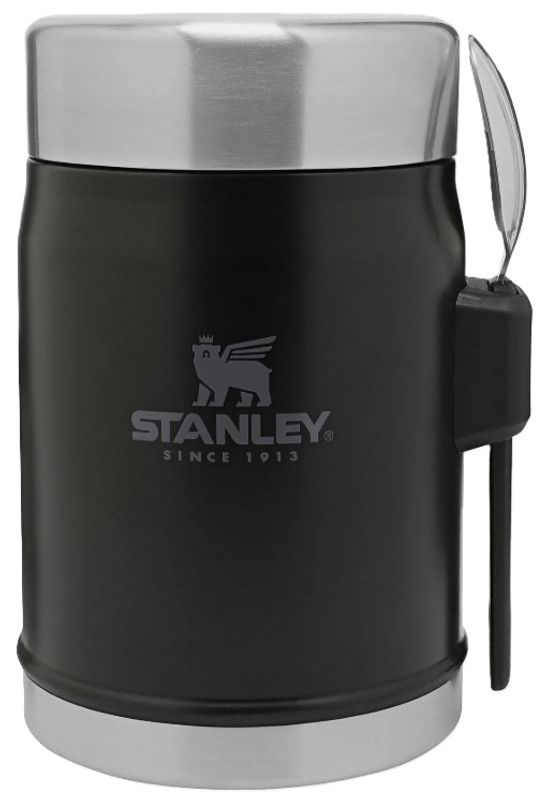 MAT TERMOS MED SKJE 0,4 L MATTE BLACK