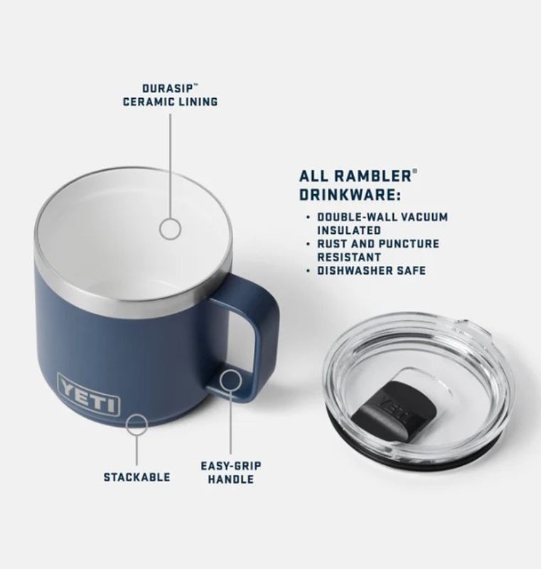 Rambler 14 oz (414 ml) Stackable Mug Black