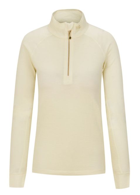 Hovedbilde WOOLLAND RENA MERINO HALF-ZIP ULLTRØYE DAME IVORY