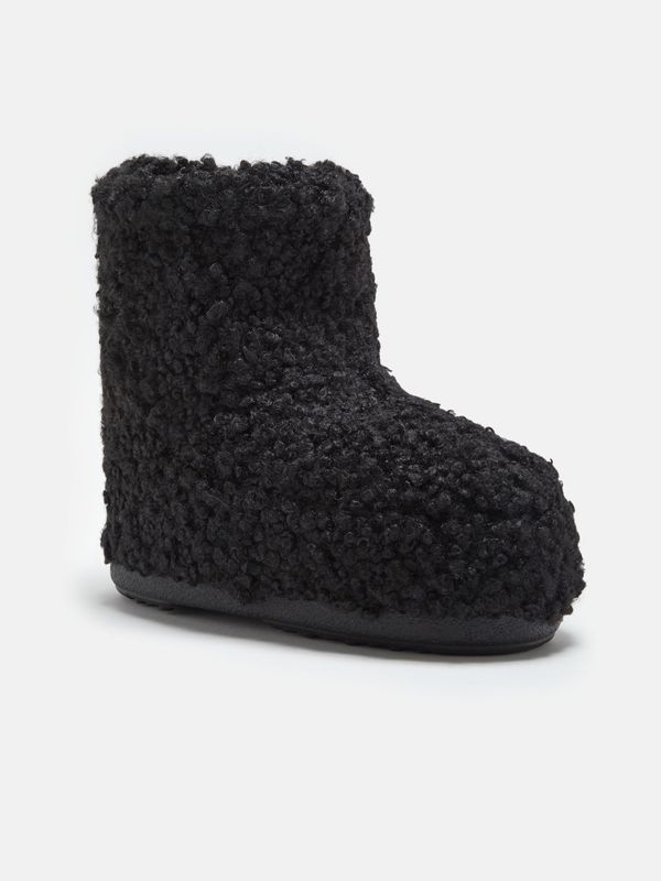 Icon Low Faux Fur Curly Black